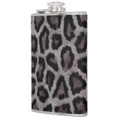 Grijs Bruin Zwart Leopard Dierenprint Heupfles (Links)
