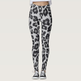 Grijs Bruin Zwart Leopard Dierenprint Leggings