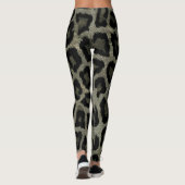 Grijs Bruin Zwart Leopard Dierenprint Leggings (Achterkant)