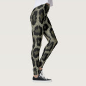 Grijs Bruin Zwart Leopard Dierenprint Leggings (Rechts)