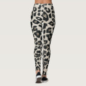 Grijs Bruin Zwart Leopard Dierenprint Leggings (Achterkant)