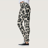 Grijs Bruin Zwart Leopard Dierenprint Leggings (Links)