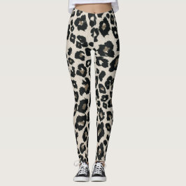 Grijs Bruin Zwart Leopard Dierenprint Leggings