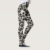 Grijs Bruin Zwart Leopard Dierenprint Leggings (Rechts)