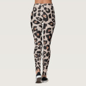 Grijs Bruin Zwart Leopard Dierenprint Leggings (Achterkant)