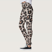 Grijs Bruin Zwart Leopard Dierenprint Leggings (Links)