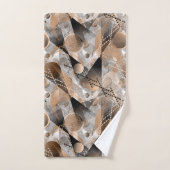 Grijs, bruine abstractie. bad handdoek (Handdoek)