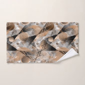 Grijs, bruine abstractie. bad handdoek (Handdoek)