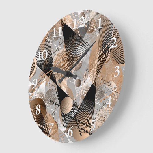 Grijs, bruine abstractie. grote klok (Hoek)