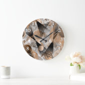 Grijs, bruine abstractie. grote klok (Huis)