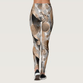Grijs, bruine abstractie. leggings (Achterkant)
