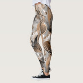 Grijs, bruine abstractie. leggings (Links)