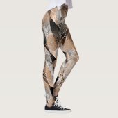Grijs, bruine abstractie. leggings (Rechts)