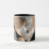 Grijs, bruine abstractie. mok (Midden)