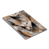 Grijs, bruine abstractie. notitieboek (Rechterzijde)