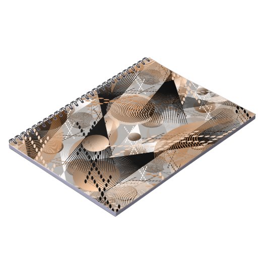 Grijs, bruine abstractie. notitieboek (Linkerzijde)