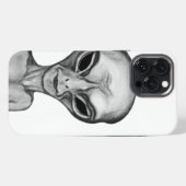 Grijs Buitenaards Wezen iPhone Hoesje (Achterkant horizontaal)