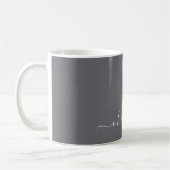 Grijs C19 & Wit Minimalistische Moderne Naam Op Ma Koffiemok (Links)