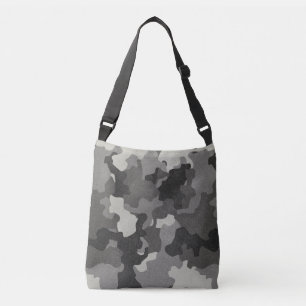 Grijs  camo Realistisch versleten effect Crossbody Tas