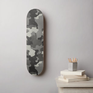 Grijs camo Realistisch versleten effect Persoonlijk Skateboard