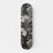 Grijs  camo Realistisch versleten effect Persoonlijk Skateboard (Voorkant)