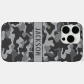 Grijs camouflage gepersonaliseerd Case-Mate iPhone case (Achterkant (horizontaal))