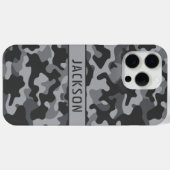 Grijs camouflage gepersonaliseerd Case-Mate iPhone case (Achterkant (horizontaal))