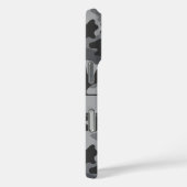 Grijs camouflage gepersonaliseerd Case-Mate iPhone case (Achterkant / Rechts)