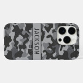Grijs camouflage gepersonaliseerd Case-Mate iPhone case (Achterkant (horizontaal))