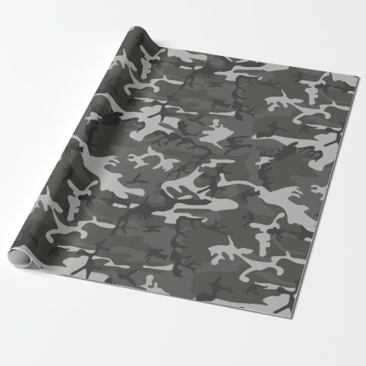 grijs camouflage inpakpapier (Uitgerold)