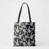 grijs camouflage patroon tote bag (Voorkant)