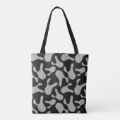 grijs camouflage patroon tote bag (Achterkant)