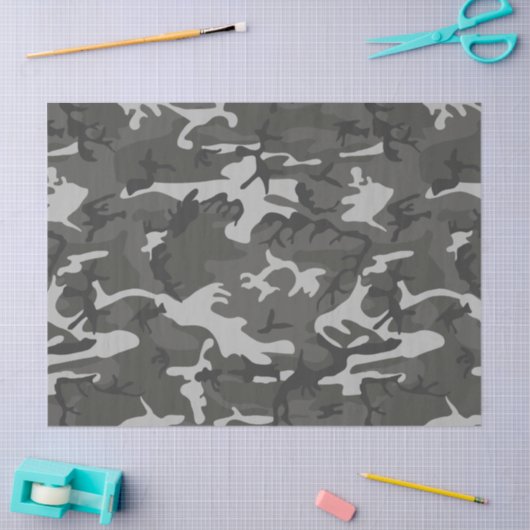 grijs camouflage tissuepapier (Craft)