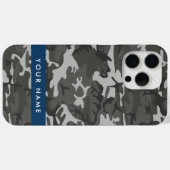 Grijs camouflagepatroon, Jouw naam, personaliseren Case-Mate iPhone Case (Achterkant (horizontaal))