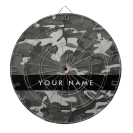 Grijs camouflagepatroon, Jouw naam, personaliseren Dartbord