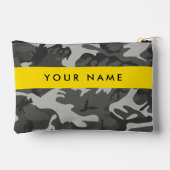 Grijs camouflagepatroon, Jouw naam, personaliseren Etui (Achterkant)