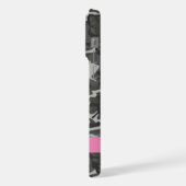 Grijs camouflagepatroon, Jouw naam, personaliseren iPhone Hoesje (Linkerkant)