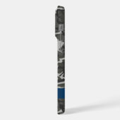 Grijs camouflagepatroon, Jouw naam, personaliseren iPhone Hoesje (Linkerkant)