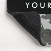 Grijs camouflagepatroon, Jouw naam, personaliseren Muismat (Hoek)