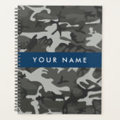 Grijs camouflagepatroon, Jouw naam, personaliseren Planner (Voorkant)