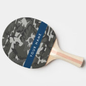 Grijs camouflagepatroon, Jouw naam, personaliseren Tafeltennisbatje (Zijkant)
