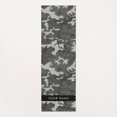 Grijs camouflagepatroon, Jouw naam, personaliseren Yogamat (Voorkant)
