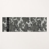 Grijs camouflagepatroon, Jouw naam, personaliseren Yogamat (Voorkant (horizontaal))