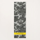 Grijs camouflagepatroon, Jouw naam, personaliseren Yogamat (Achterkant)