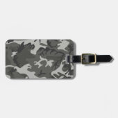 Grijs camouflagepatroon, militair patroon, leger bagagelabel (Voorkant horizontaal)