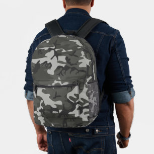 Grijs camouflagepatroon, militair patroon, leger bedrukte rugzak
