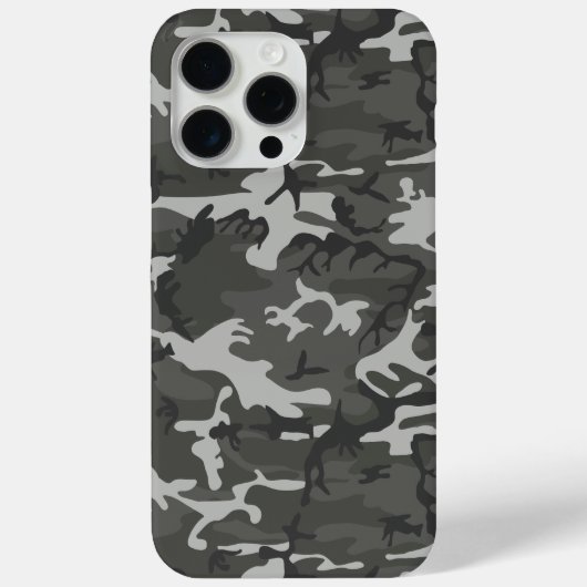 Grijs camouflagepatroon, militair patroon, leger Case-Mate iPhone case (Achterkant)