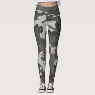 Grijs camouflagepatroon, militair patroon, leger leggings