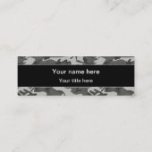 Grijs camouflagepatroon, militair patroon, leger mini visitekaartje (Achterkant)