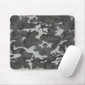 Grijs camouflagepatroon, militair patroon, leger muismat (Met muis)